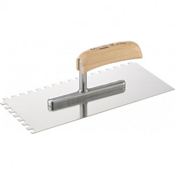 Taloche 280x130mm denté 8x8mm inoxydable Robuste FORTIS