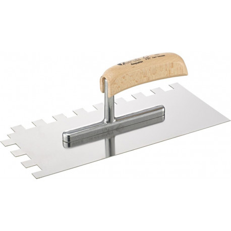 Taloche 280x130mm denté 15x15mm inoxydable Robuste FORTIS
