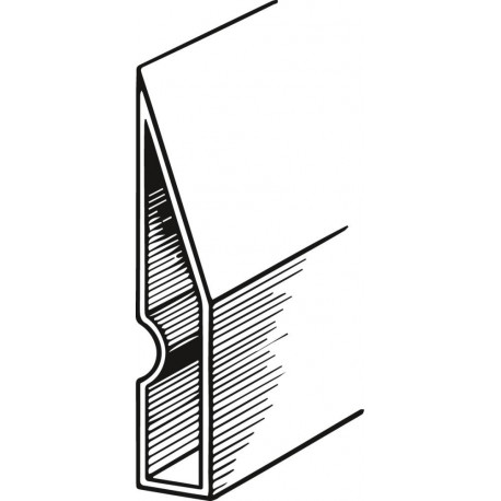 Règle alu Trapèze 97 x 18 mm - 2 m TOP qualité FORTIS