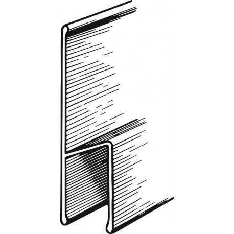 Règle H alu 114 x 25 mm - 1.8 m TOP qualité FORTIS