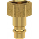 Bouchon mamelon pour couplage NW 7.2mm. Laiton. Série ES. FEMELLE G1/4 LÜDECKE