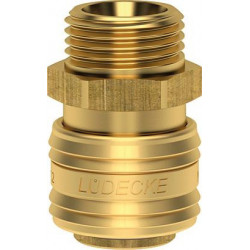 Raccord à dégagement rapide NW 7,2 mm. Laiton. Série ES. AG G3/8 LÜDECKE