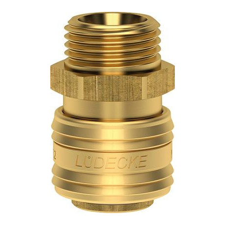Raccord à dégagement rapide NW 7,2 mm. Laiton. Série ES. AG G3/8 LÜDECKE