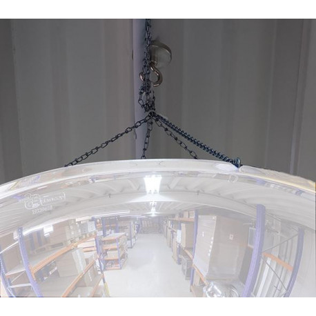 Miroir dôme avec jeu de chaînes