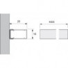 Profil LED ChannelLine A 5er SetL4000. profil de couverture opal
