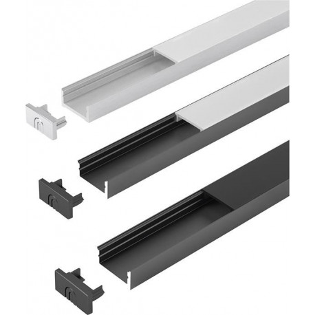 Profil ChannelLine D opal.10 SetL2m Alu-+ profil de couverture