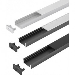 Profil ChannelLine D. black.opalL2m Alu-+ profil de couverture