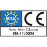 Vis à bois Paneltwistec tête disque bleu 8.0x300 T40 (Par 50)