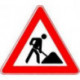 Panneau VKZ.123 triangle 900mm RAL2 chantier