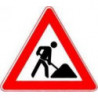 Panneau VKZ.123 triangle 900mm RAL2 chantier