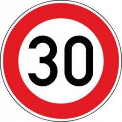 Panneau VKZ.274-30 Ronde 600mm RAL2 30 km/h