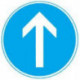 Panneau VKZ.209-30 Ronde 600mm RAL2 Direction tout droit