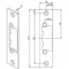 Gâche courte. acier inoxydable