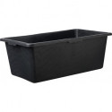 Bac à mortier 65L carré noir. Échelle L