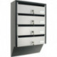 Boite aux lettre collectives DEPOT 4 SILVER / BLACK avec 2 clés