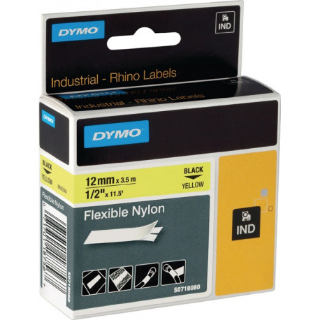 Ruban de marquage l. de bande 12 mm L. de ruban 35 m ruban souple en nylon noir (Par 5)