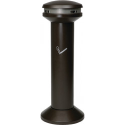 Cendrier sur pied D394xH1054 mm noir tôle d’acier RUBBERMAID