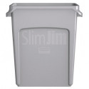 Poubelle de tri 60 l H635xl279xP558 mm gris avec canaux d’aération