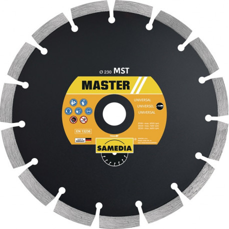 Disque diamanté MST D. 300 mm perçage de 25.4 mm soudé au laser 11 m 
