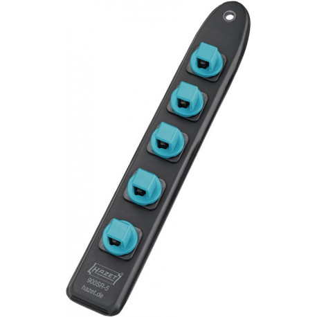 Barrette de douilles pour inserts de clé à douille SmartRail magn.L.245mm 1/2 pouce 5 douilles. 