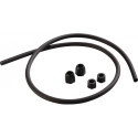Tuyau de rechange D 8. PVC avec 2 écrous d'accouplementt longueur 1.3 m noir MES 