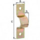 Collier de fixation L109xB25xH36mmacier pour tuyau 31,8mm 1 1/4 (Par 20)