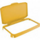 Couvercle rabattable PP jaune l510xP285mm adapté aux poubelles de 60 l compatibl 