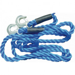 Corde de remorquage en polypropylène 4 000 kg polyprop. crochet charg. lourdes/c 
