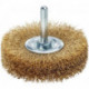 Brosse plate D. 50 mm tige 6 mm épaiss. de fil 0.2 mm laiton 10 mm 15 000 min-¹ 
