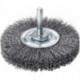 Brosse plate D. 80 mm tige 6 mm épaiss. de fil 0.3 mm acier 19 mm 15 000 min-¹ L 