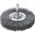 Brosse plate D. 80 mm tige 6 mm épaiss. de fil 0.3 mm acier 19 mm 15 000 min-¹ L 