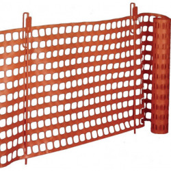 Clôture de sécurité Thermoplast longueur 50 m hauteur 1 m orange trafic 6 kg WEM 