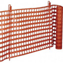Clôture de sécurité Thermoplast longueur 50 m hauteur 1 m orange trafic 6 kg WEM 