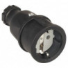 Connecteur à contact de sécurité 10-/16 A 250 V noir IP20 caoutchouc