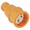 Connecteur à contact de sécurité 10-/16 A 250 V orange IP20 caoutchouc