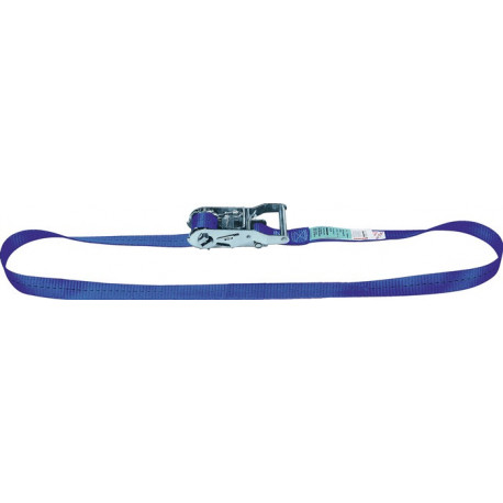 Sangle d'amarrage DIN EN 12195-2 longueur 5 m largeur 25 mm avec rochet LC U 1000 daN