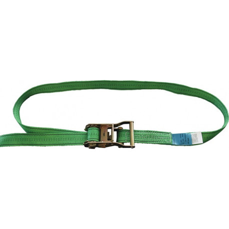 Sangle d'amarrage DIN 12195-2 longueur 6 m largeur 35 mm avec rochet LC U 2000 daN