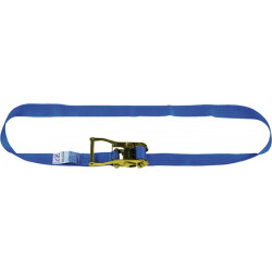 Sangle d'amarrage DIN EN 12195-2 longueur 5 m largeur 50 mm avec rochet LC U 3000 daN