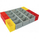 Kit de compartimentage I3 iB 72 l349xP265xH63mm bleu/jaune/orange/rouge/vert/gri 
