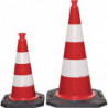 Cône de signalisation hauteur 750 mm testé par BAST. 2 bandes poids 5.80 kg. 45 