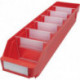 Boîte pour étagère L500xl120xH95mm rouge PP (Par 30)