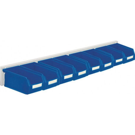 Jeu de boîtes de rangement ouvertes H100xl920xP180mm tôle d'acier/polyéthyl. rev 