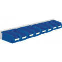 Jeu de boîtes de rangement ouvertes H100xl920xP180mm tôle d'acier/polyéthyl. rev 