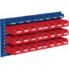 Jeu de boîtes de rangement ouvertes H450xl1000xP250mm tôle acier/polyéthyl. revê 