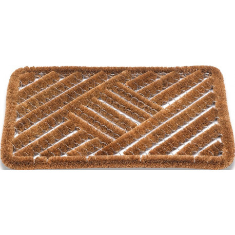 Paillasson brosses en coco coco naturel/acier L500xl800xS30mm 