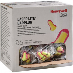 Bouchons antibruit Laser Lite EN 352-2 SNR 35 dB 200 paire/boîte HONEYWELL HOWARD LEIGHT