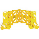 Barrières de sécurité polyéthylène jaune l.600xH1000 mm mobile 16 pièces RUBBER