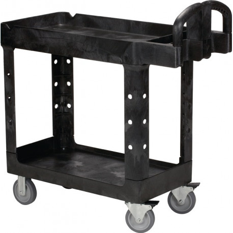 Table roulante 2 surf. de charg. L770xB420 mm noir capacité de charge 226 kg mon