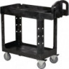 Table roulante 2 surf. de charg. L770xB420 mm noir capacité de charge 226 kg mon