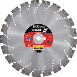 Disque diamanté SHOXX BX13 D. 350 mm perçage 25.4/20 mm soudé au las 